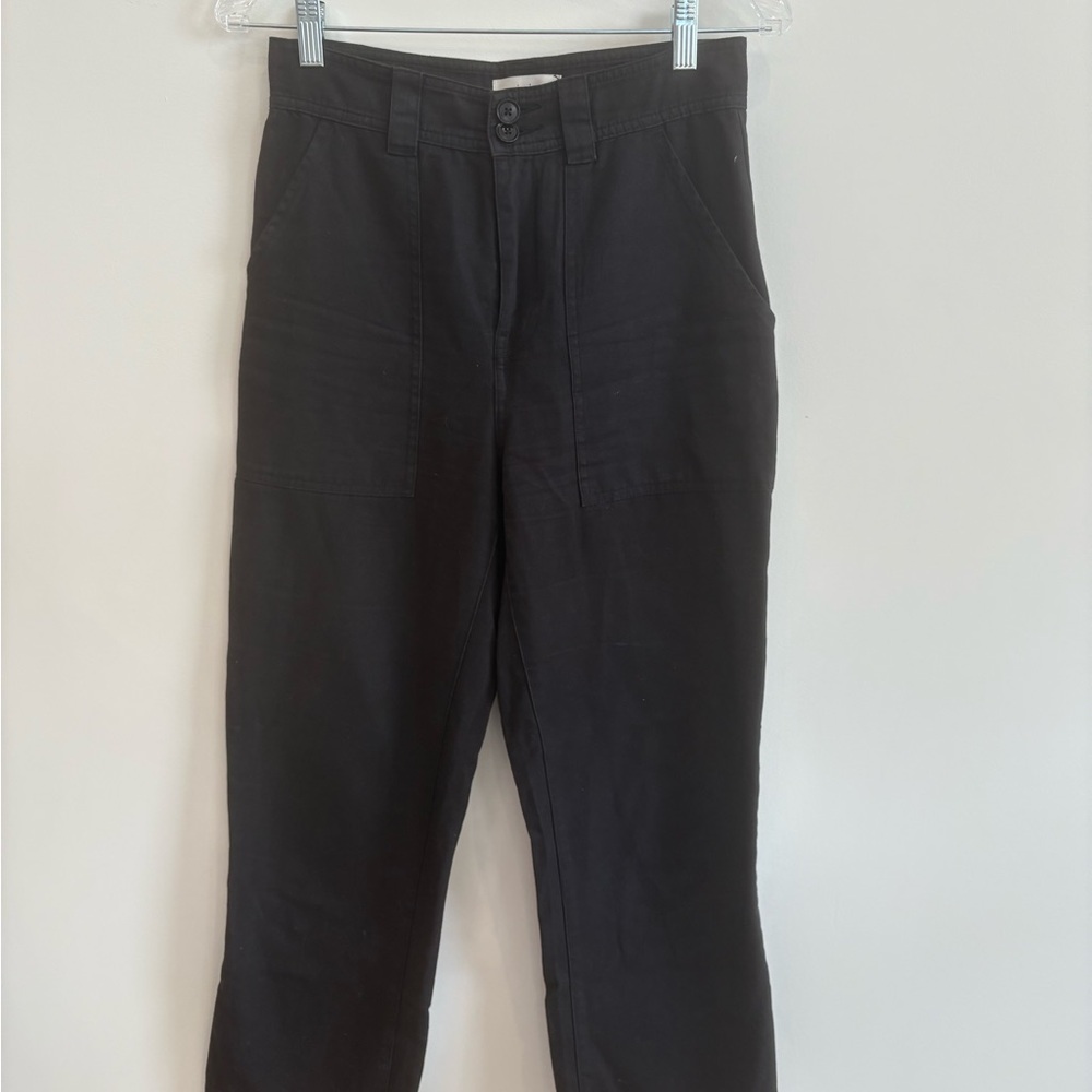 Black High-Waisted linen Pants. 24” inseam